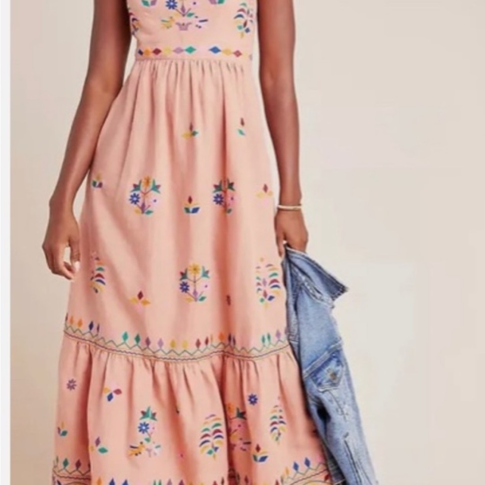 Anthropologie - PRAYAL PATRL LINEN DRESS. Medium